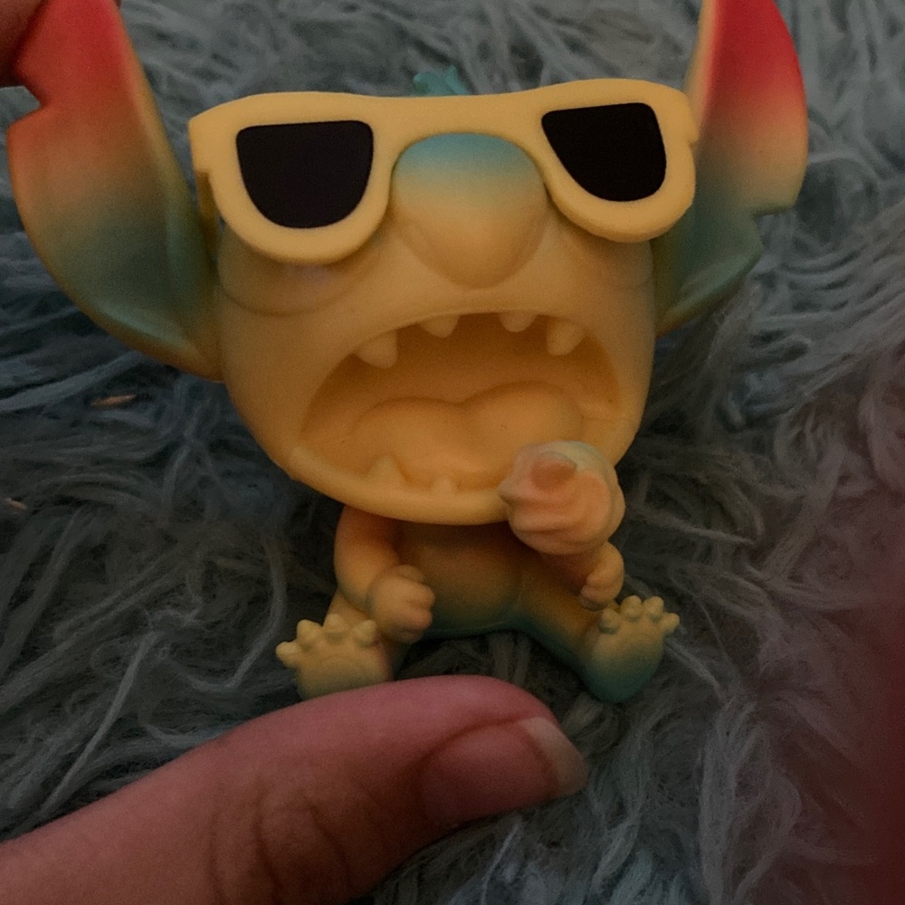 Colorful stitch Figurine with Sunglasses